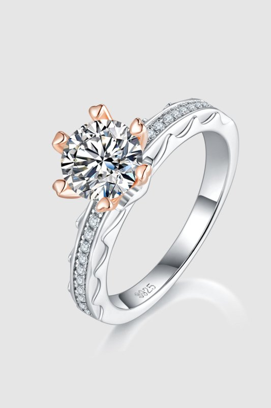 1 Carat Moissanite 925 Sterling Silver Ring