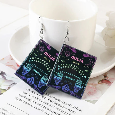 1Pair Fashion Ouija Board Dangle Earrings - Cute Little Wish