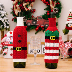 2-Piece Cable-Knit Wine Bottle Covers - Cute Little Wish