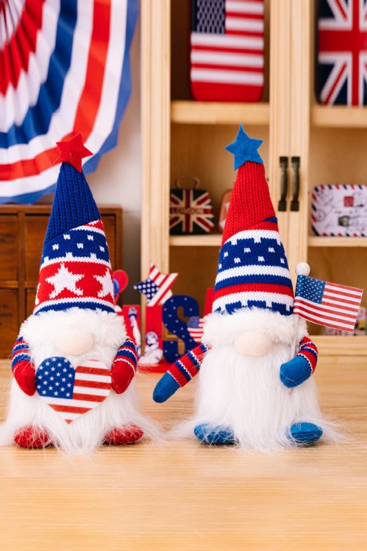 2-Piece Independence Day Knit Decor Gnomes - Cute Little Wish