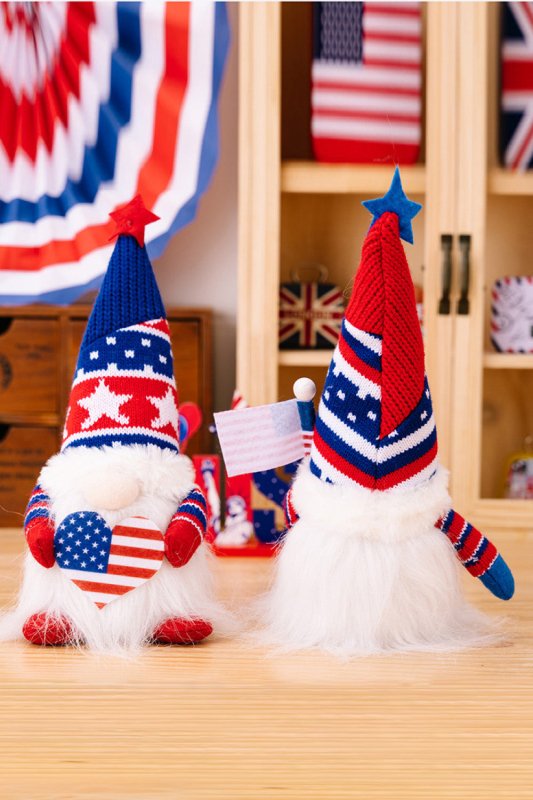 2-Piece Independence Day Knit Decor Gnomes - Cute Little Wish