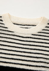 Striped Round Neck Sweater Vest