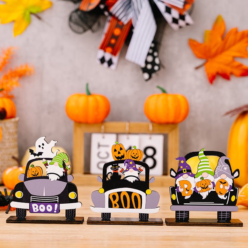 3-Piece Halloween Element Car-Shape Ornaments - Cute Little Wish