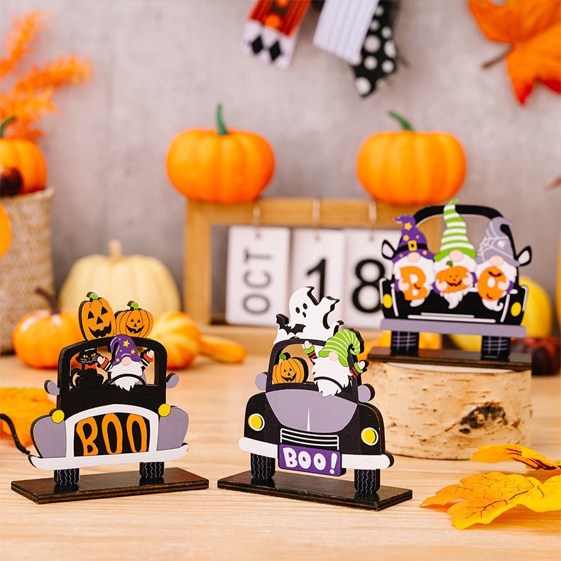 3-Piece Halloween Element Car-Shape Ornaments - Cute Little Wish