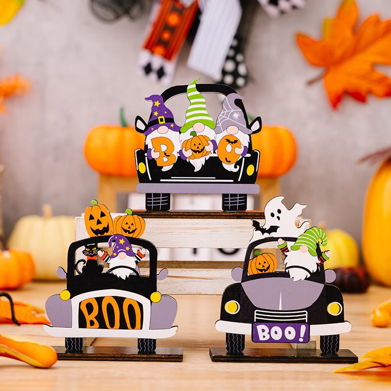 3-Piece Halloween Element Car-Shape Ornaments - Cute Little Wish