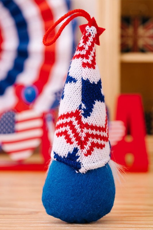 4-Piece Independence Day Knit Hanging Gnomes - Cute Little Wish