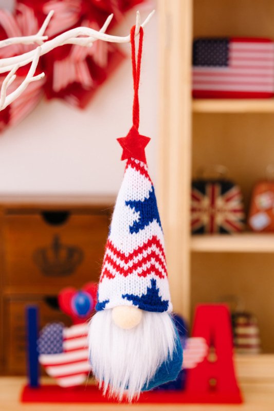 4-Piece Independence Day Knit Hanging Gnomes - Cute Little Wish