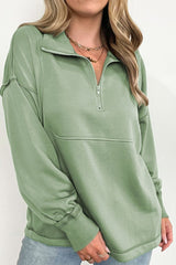 Half Zip Long Sleeve Sweatshirt