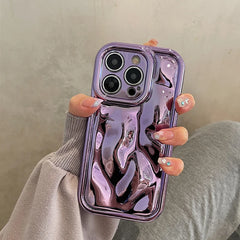 Futuristic Molten Silver Mirror iPhone Case