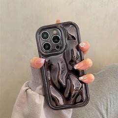 Futuristic Molten Silver Mirror iPhone Case