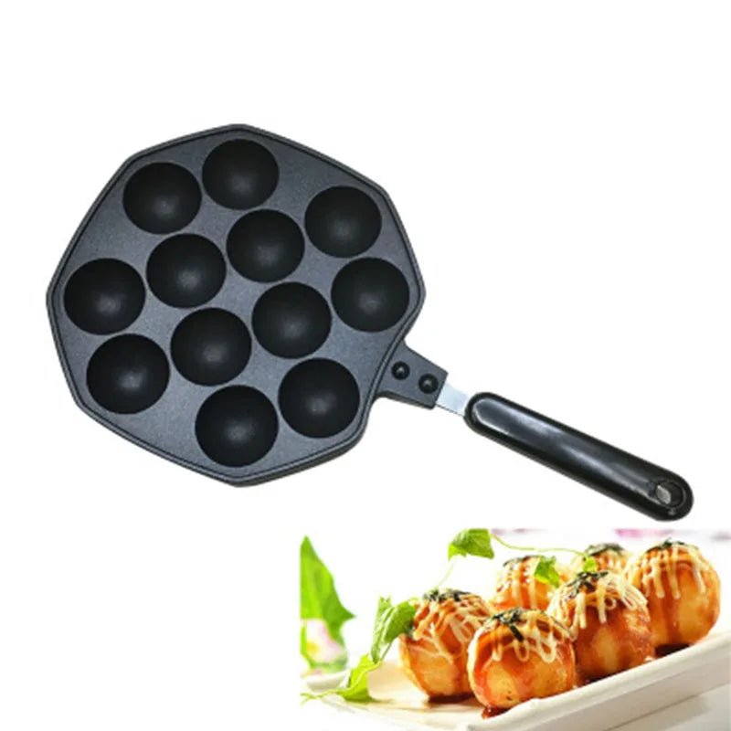 Aluminum Takoyaki Pan - 12 - Cavity Octopus Ball Baking Tool - Cute Little Wish