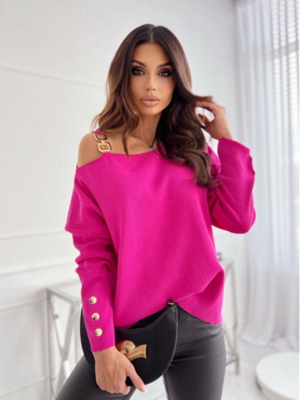 Asymmetrical Neck Buttoned Top - Cute Little Wish