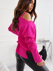 Asymmetrical Neck Buttoned Top - Cute Little Wish