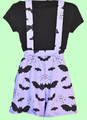 Bat Pattern Gothic Overalls