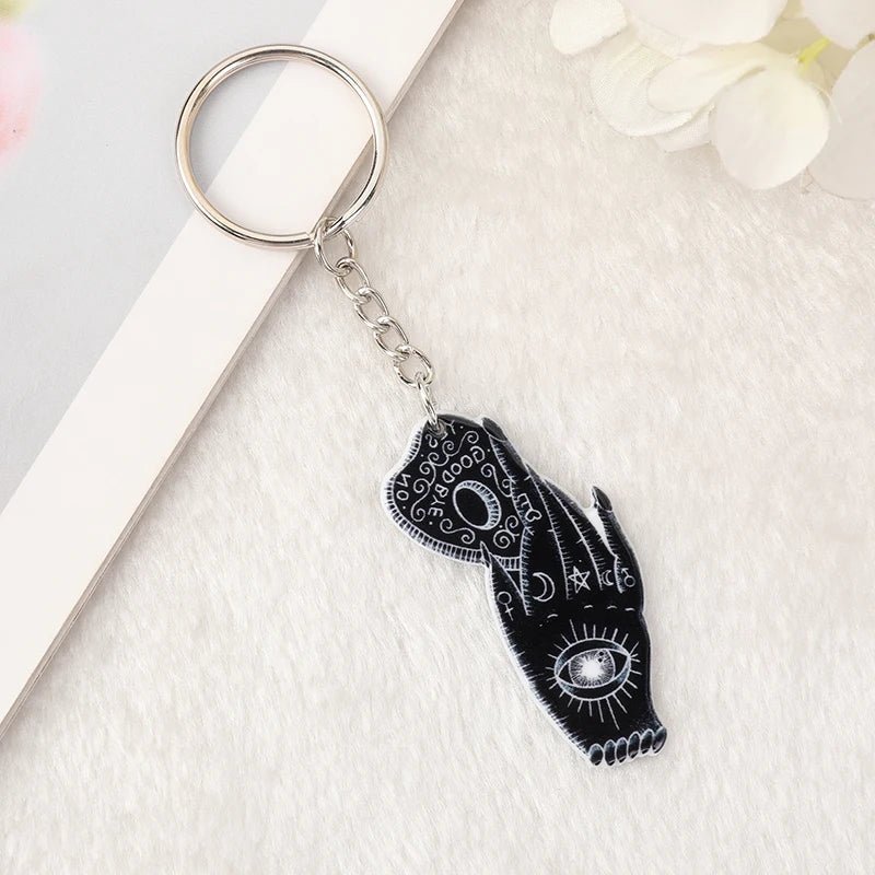 Black Ouija Occult Hand Keychain - Cute Little Wish