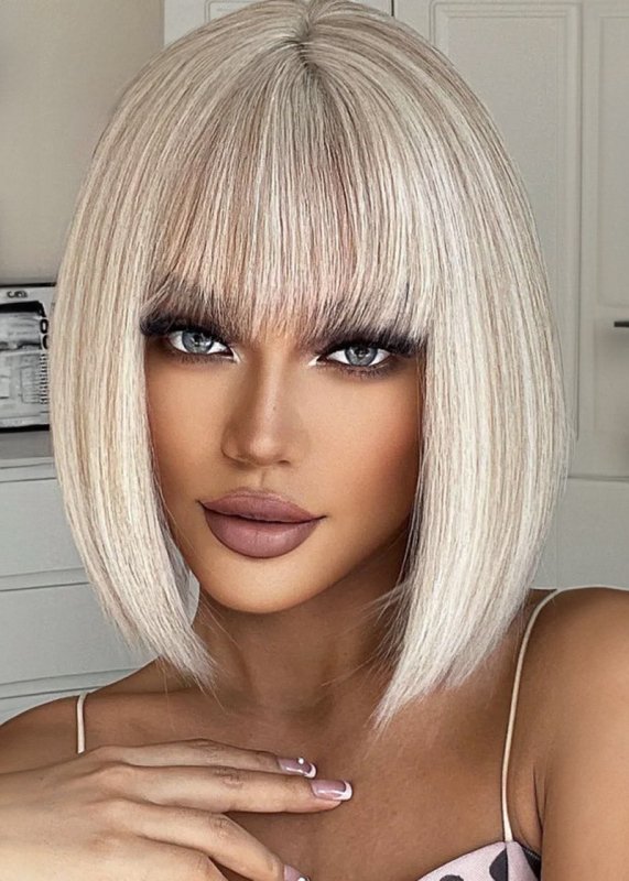 Blond Bob Synthetic Wig - Sleek, Stylish, and Stunning - Cute Little Wish