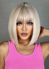 Blond Bob Synthetic Wig - Sleek, Stylish, and Stunning - Cute Little Wish