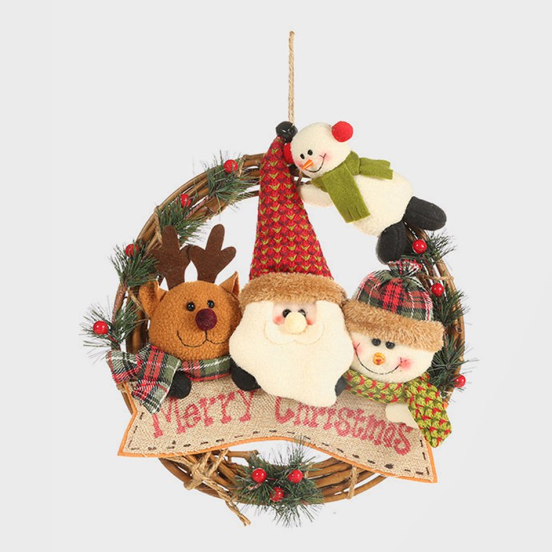 Christmas Doll Wreath Ornament - Cute Little Wish