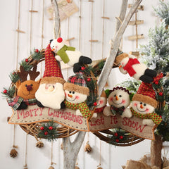 Christmas Doll Wreath Ornament - Cute Little Wish