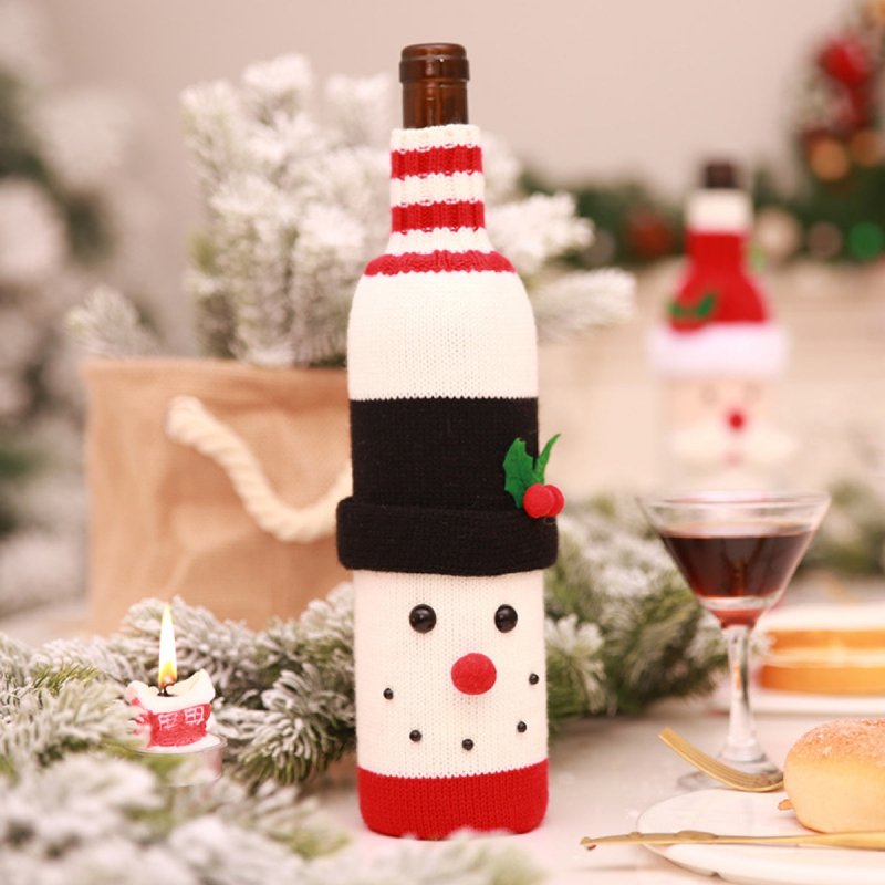 Christmas Knit Wine Bottle Cover - Cute Little Wish