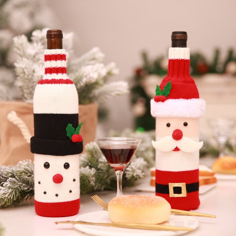 Christmas Knit Wine Bottle Cover - Cute Little Wish