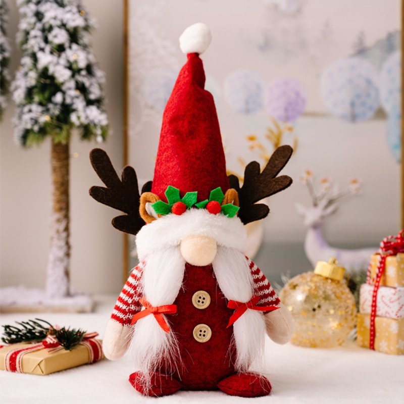 Christmas Pointed Hat Faceless Doll Ornament - Cute Little Wish