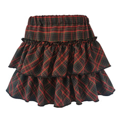 Cosplay Pink Plaid Skirt - High Waist Slim Fit, Japanese Lolita Style - Cute Little Wish