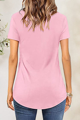 Crisscross Short Sleeve T-Shirt - Cute Little Wish