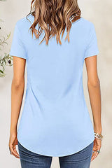 Crisscross Short Sleeve T-Shirt - Cute Little Wish