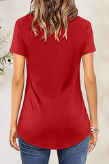 Crisscross Short Sleeve T-Shirt - Cute Little Wish