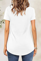 Crisscross Short Sleeve T-Shirt - Cute Little Wish