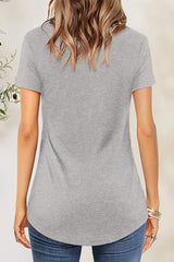 Crisscross Short Sleeve T-Shirt - Cute Little Wish