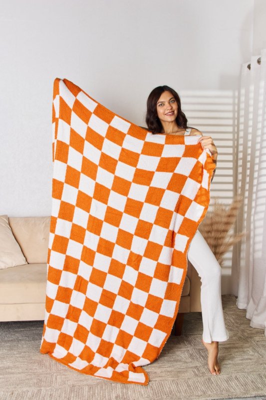 Cuddley Checkered Decorative Throw Blanket - Cute Little Wish