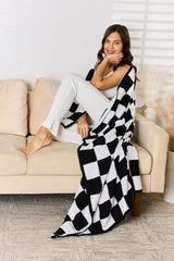 Cuddley Checkered Decorative Throw Blanket - Cute Little Wish