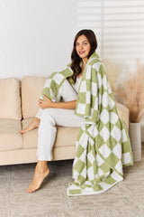 Cuddley Checkered Decorative Throw Blanket - Cute Little Wish