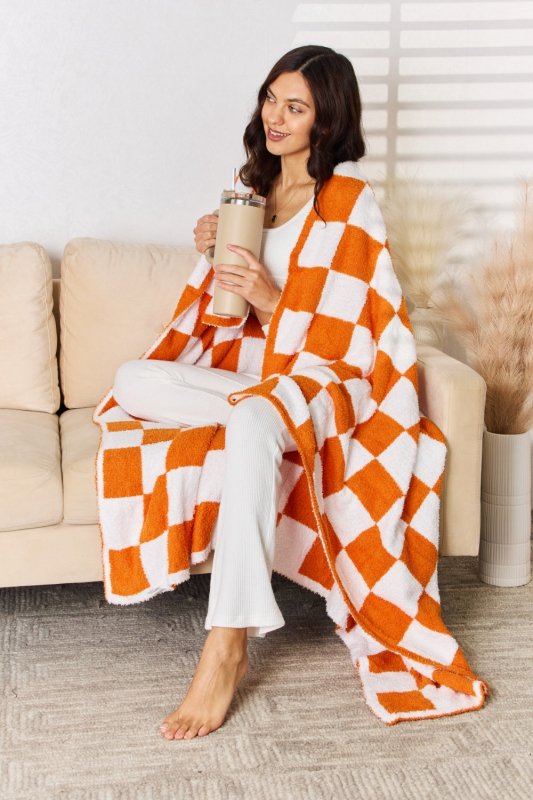 Cuddley Checkered Decorative Throw Blanket - Cute Little Wish