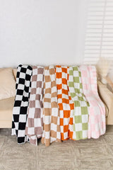 Cuddley Checkered Decorative Throw Blanket - Cute Little Wish