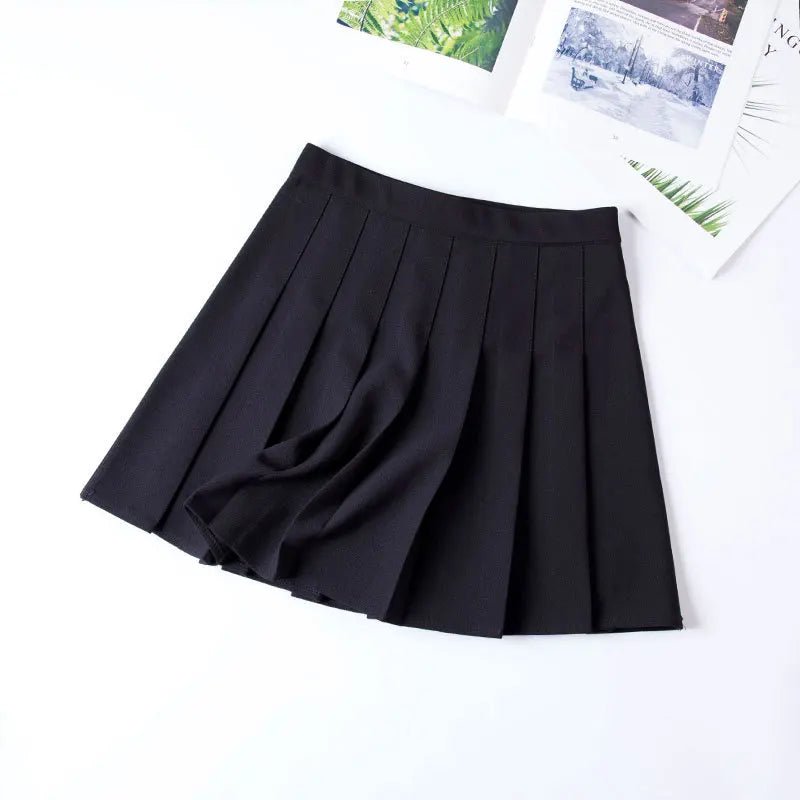 Cute and Preppy High-Waisted Pleated Mini Skirt - Cute Little Wish