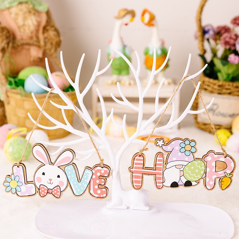 Easter Letter Wooden Hanging Widget - Cute Little Wish