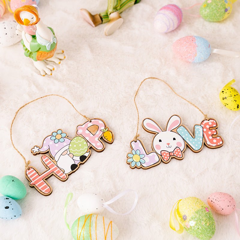 Easter Letter Wooden Hanging Widget - Cute Little Wish