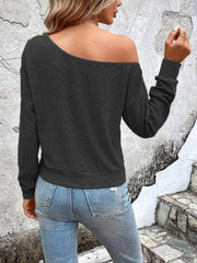 Eyelet Dropped Shoulder Blouse - Cute Little Wish