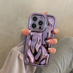 Futuristic Molten Silver Mirror iPhone Case - Cute Little Wish