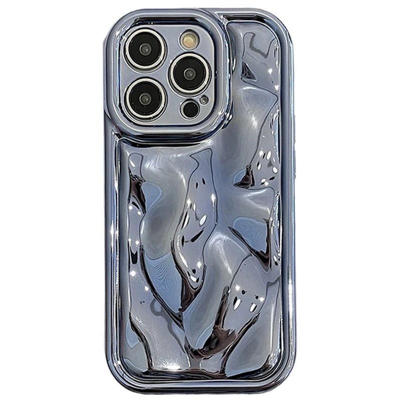 Futuristic Molten Silver Mirror iPhone Case - Cute Little Wish