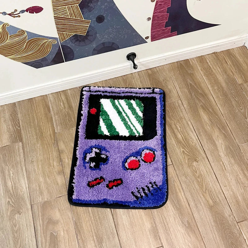 Gamer Device Tufted Rug - Game Room Anti Slip Doormat Rug - Cute Little Wish