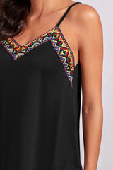 Geometric V-Neck Spaghetti Strap Cami - Cute Little Wish