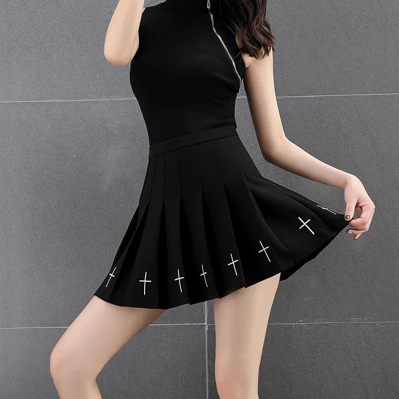 Goth Pleated Skirt - Cute Little Wish