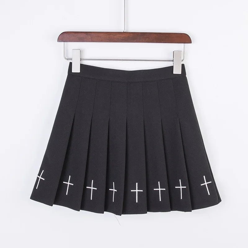 Goth Pleated Skirt - Cute Little Wish