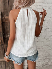 Halter Neck Dot Detail Top - Cute Little Wish