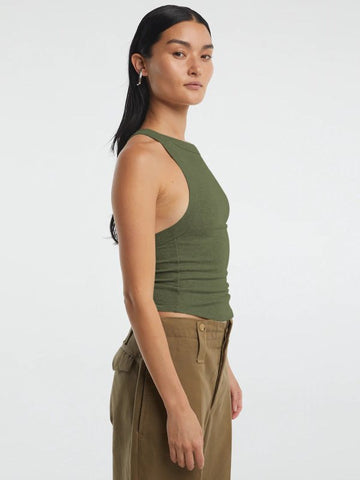 Halter Neck Ribbed Cropped Top - Cute Little Wish