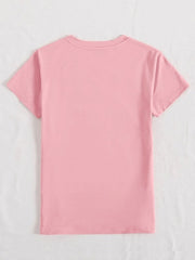 HAPPY EASTER Round Neck Short Sleeve T-Shirt - Cute Little Wish